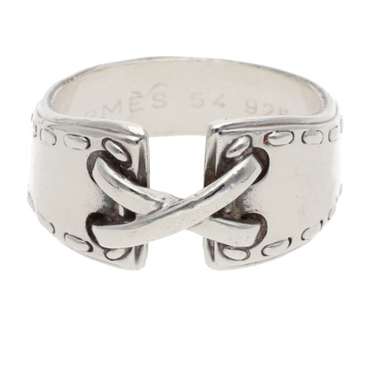 HERMES Mexico Silver Ring Size ONE SIZE