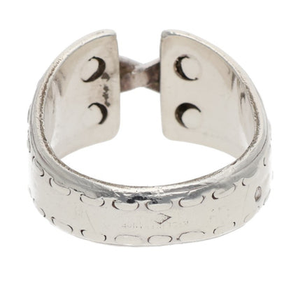 HERMES Mexico Silver Ring Size ONE SIZE