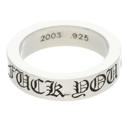 Chrome Hearts 6mm Spacer FUCKYOU Ring Silver Size ONE SIZE