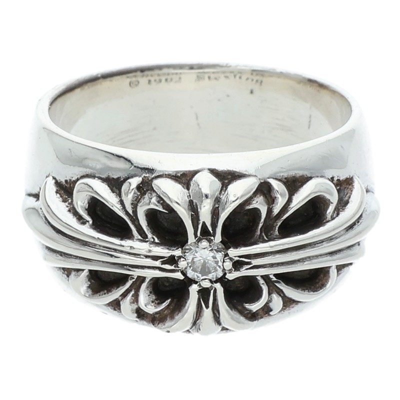 Chrome Hearts Floral Cross 1-Diamond Ring Size ONE SIZE