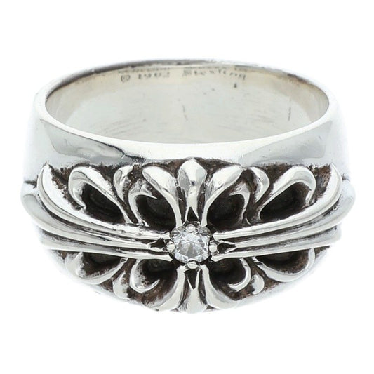 Chrome Hearts Floral Cross 1-Diamond Ring Size ONE SIZE