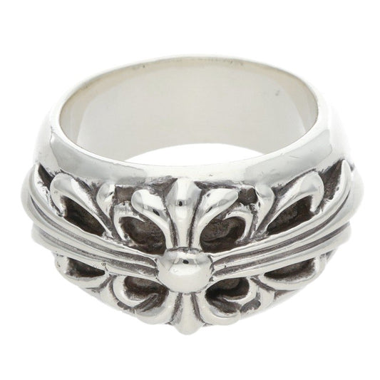 Chrome Hearts FLRL CRS Floral Cross Ring Size ONE Silver