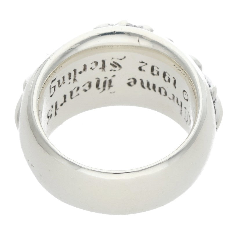 Chrome Hearts FLRL CRS Floral Cross Ring Size ONE Silver