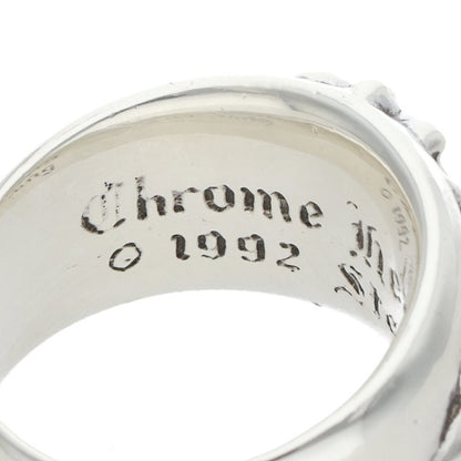 Chrome Hearts FLRL CRS Floral Cross Ring Size ONE Silver