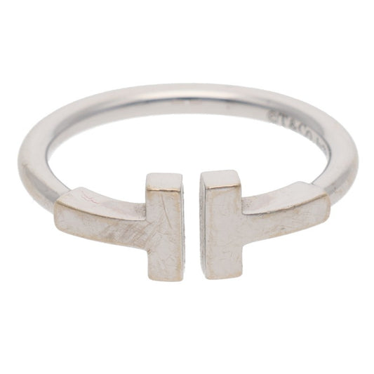 TIFFANY&Co. T Wire K18WG Ring Size ONE SIZE
