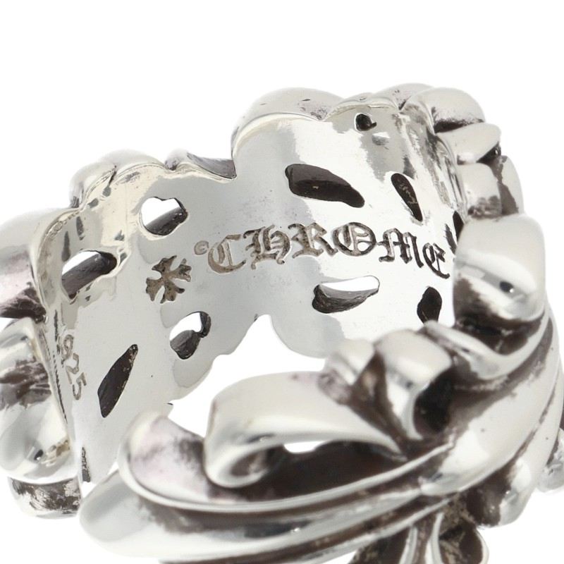 Chrome Hearts Double Floral Cross 925 Silver Size ONE SIZE