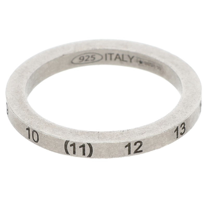 Maison Margiela Numbering Logo Slim Silver Ring Size 7.5