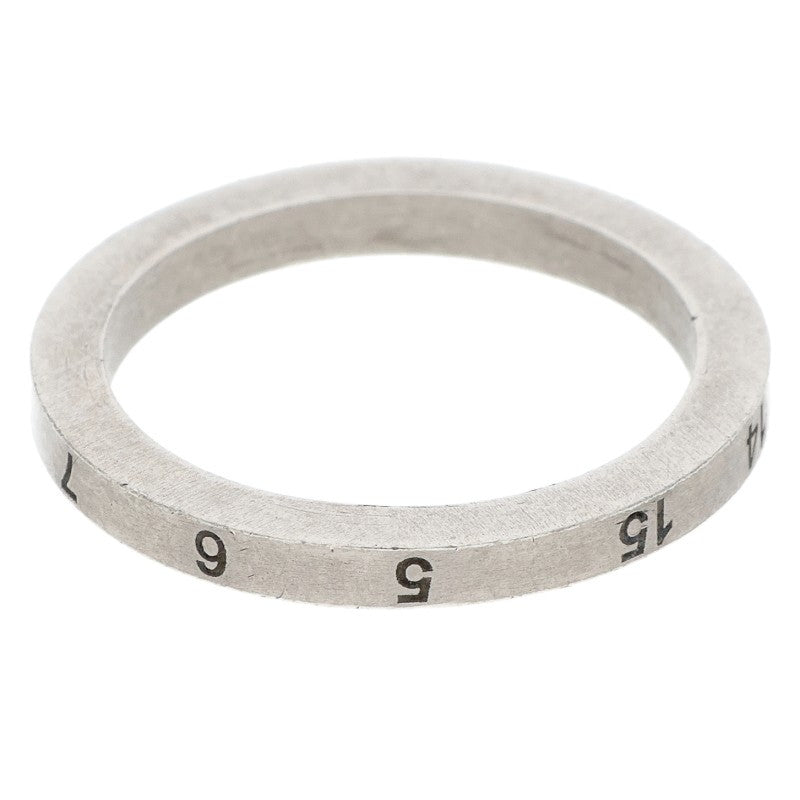 Maison Margiela Numbering Logo Slim Silver Ring Size 7.5