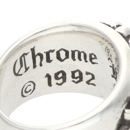Chrome Hearts Floral Cross Silver Ring Size JP 9