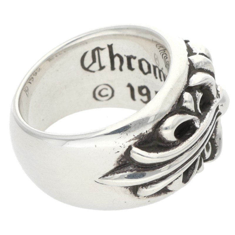 Chrome Hearts Floral Cross Silver Ring Size JP 9