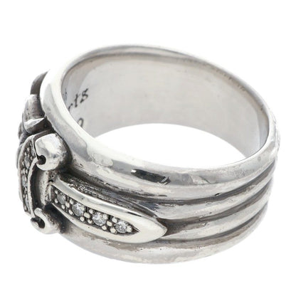 Chrome Hearts Dagger Pave Diamond Silver Ring Size ONE SIZE