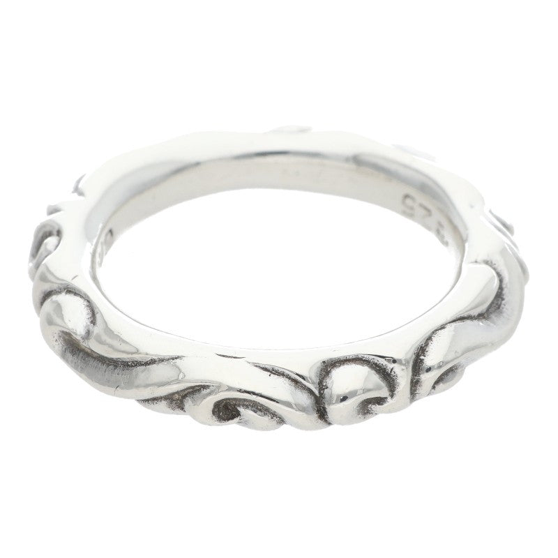 Chrome Hearts SCRL BAND Sterling Silver Ring Size ONE SIZE