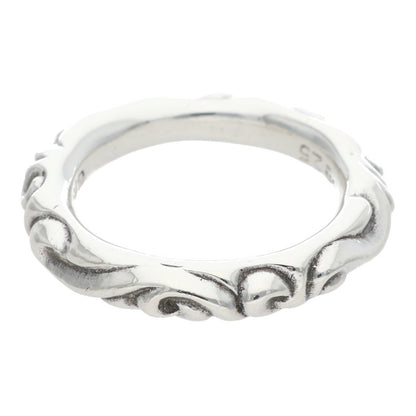 Chrome Hearts SCRL BAND Sterling Silver Ring Size ONE SIZE