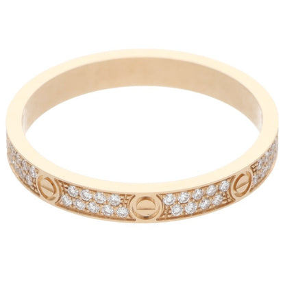 Cartier Mini Love Ring 18K YG Pave Diamond Size ONE SIZE