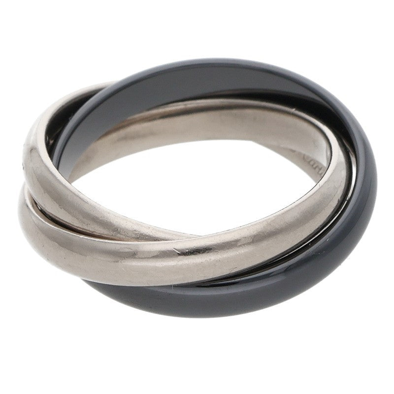Cartier Trinity MM 18K WG Ceramic Ring Size ONE SIZE
