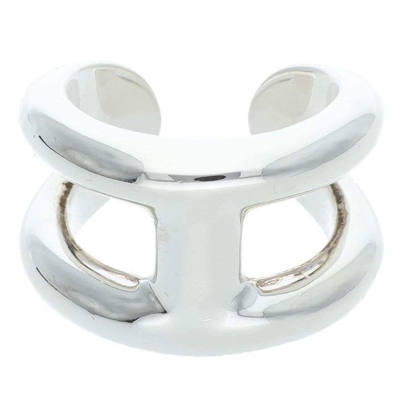 HERMES Osmose PM Sterling Silver Ring Size ONE SIZE