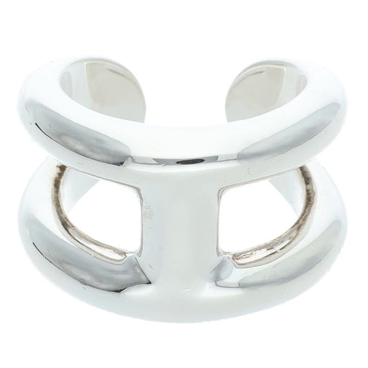 HERMES Osmose PM Sterling Silver Ring Size ONE SIZE