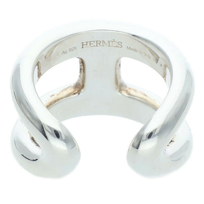 HERMES Osmose PM Sterling Silver Ring Size ONE SIZE