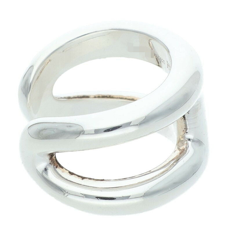 HERMES Osmose PM Sterling Silver Ring Size ONE SIZE