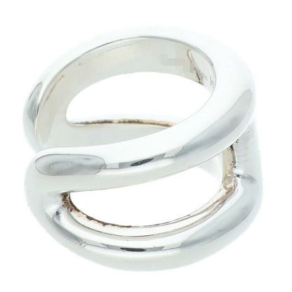 HERMES Osmose PM Sterling Silver Ring Size ONE SIZE