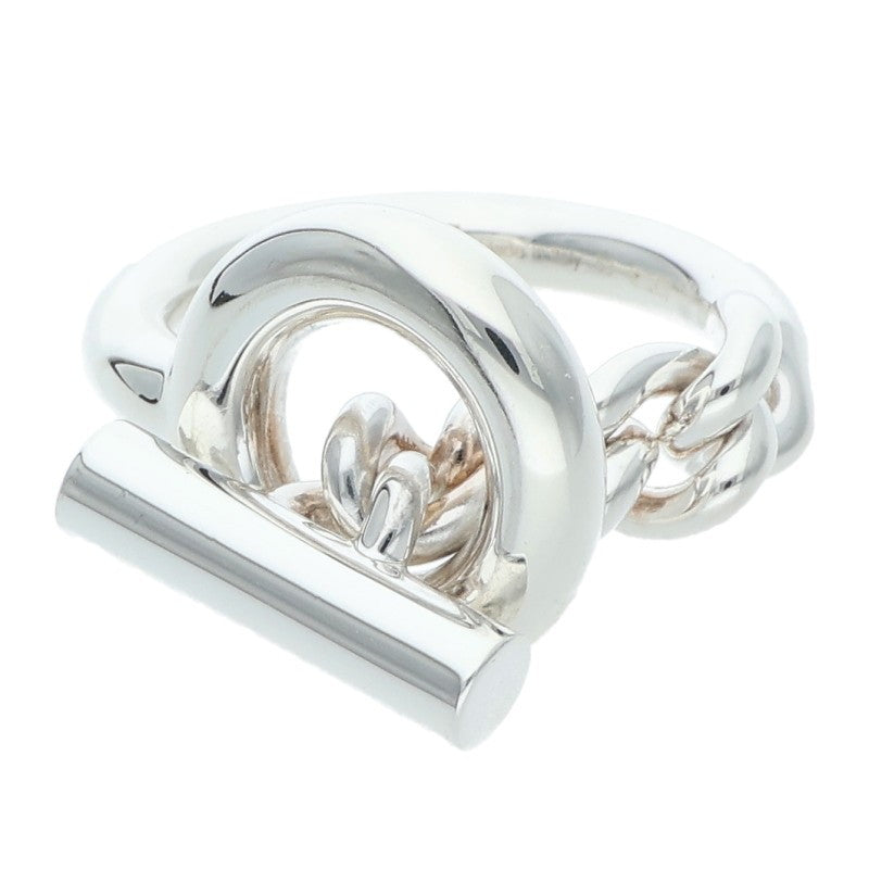 HERMES Croisette MM Silver Ring Size ONE SIZE