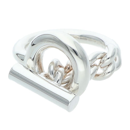 HERMES Croisette MM Silver Ring Size ONE SIZE