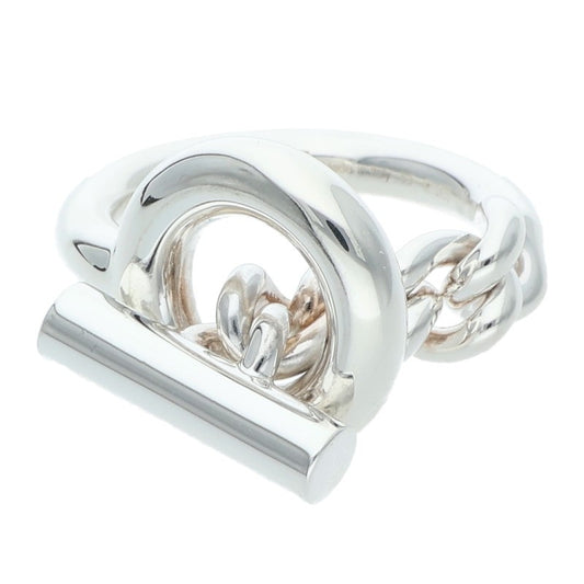 HERMES Croisette MM Silver Ring Size ONE SIZE