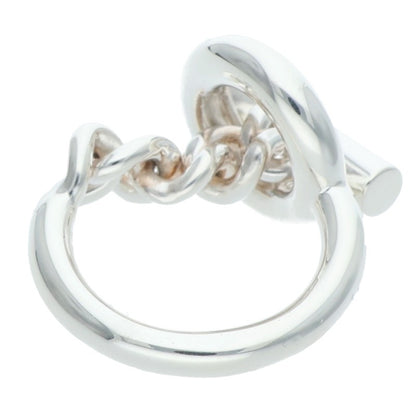 HERMES Croisette MM Silver Ring Size ONE SIZE