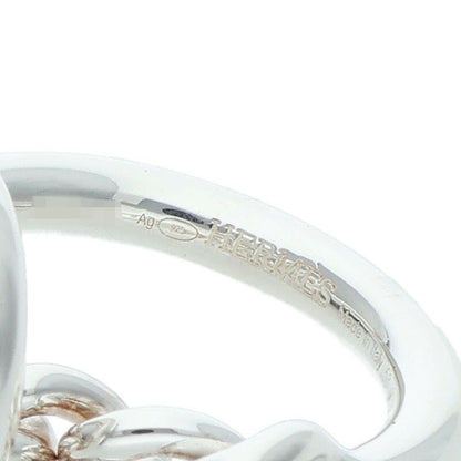 HERMES Croisette MM Silver Ring Size ONE SIZE