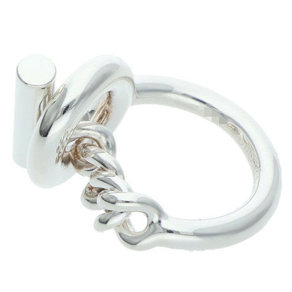 HERMES Croisette MM Silver Ring Size ONE SIZE