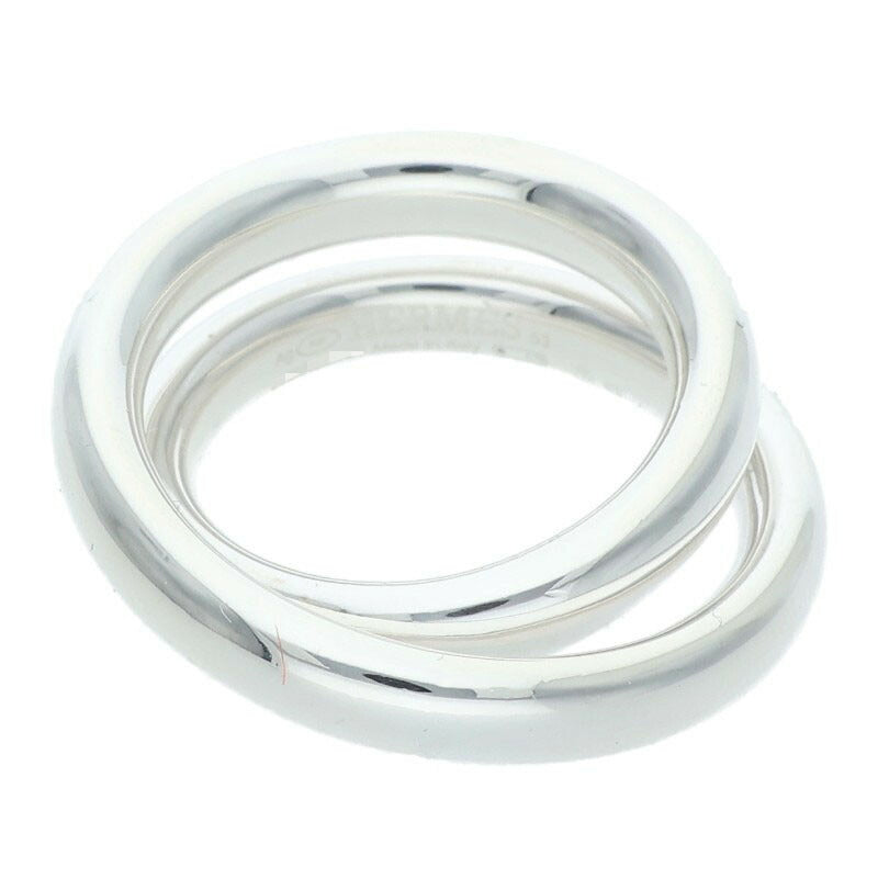 HERMES Vertige Sterling Silver Ring Size ONE SIZE