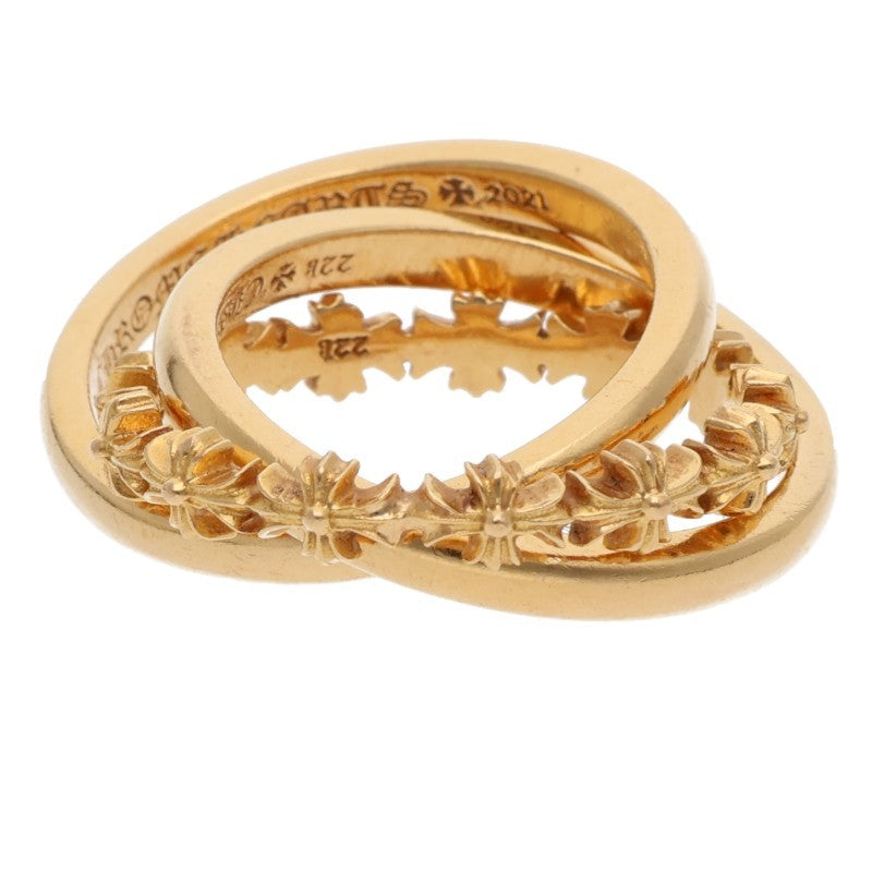 Chrome Hearts 22K Tiny E CH Plus Triple Ring Size ONE SIZE