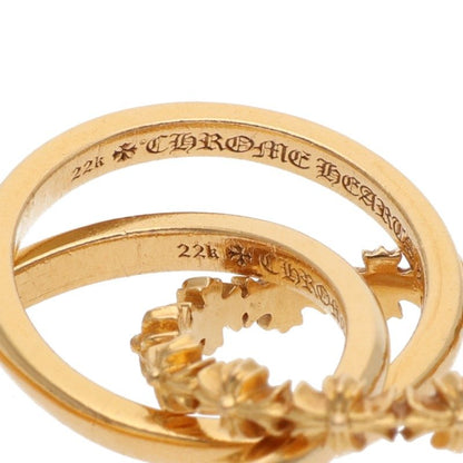 Chrome Hearts 22K Tiny E CH Plus Triple Ring Size US 7