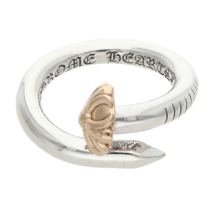 Chrome Hearts NAIL CRSBALL W GLD Silver Gold Size JP 8