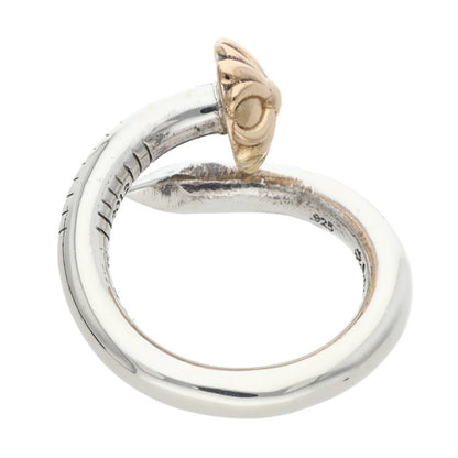 Chrome Hearts NAIL CRSBALL W GLD Silver Gold Size JP 8