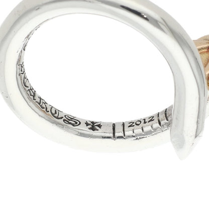 Chrome Hearts NAIL CRSBALL W GLD Silver Gold Size JP 8