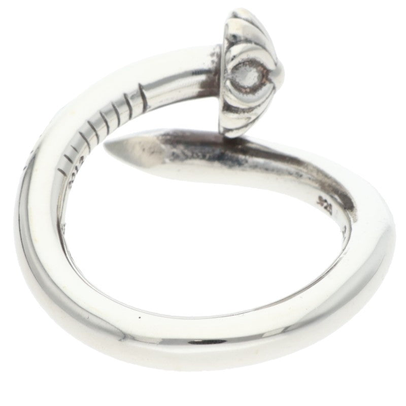 Chrome Hearts Nail Cross Ball Silver Ring Size ONE SIZE