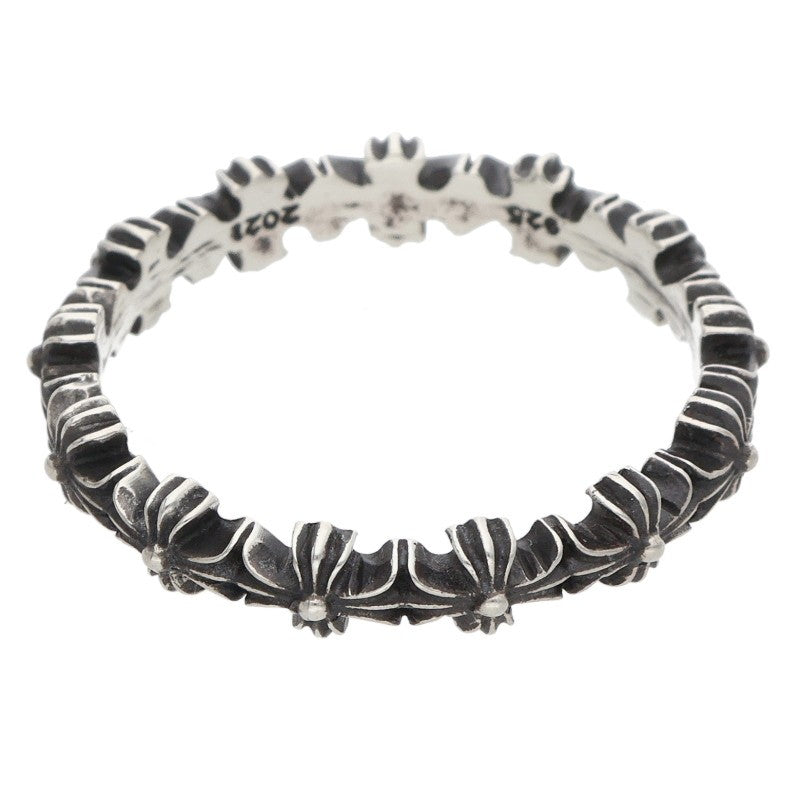 Chrome Hearts Tiny E CH Plus Band Ring Silver Size JP 16