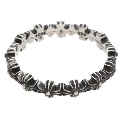 Chrome Hearts Tiny E CH Plus Band Ring Silver Size JP 16