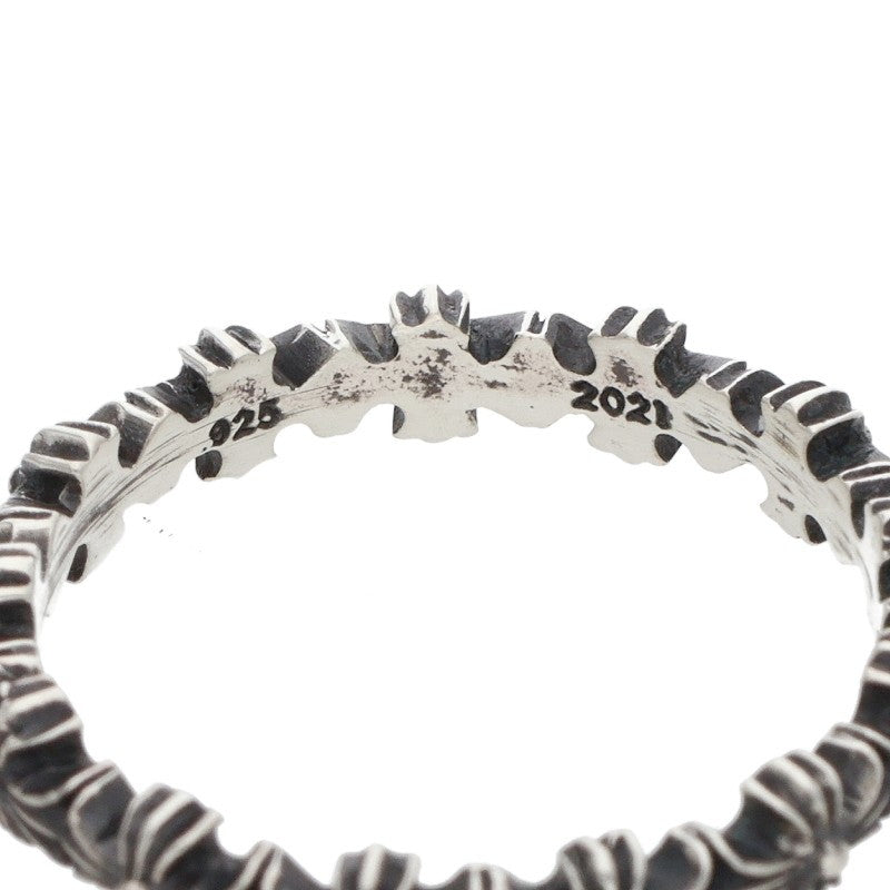 Chrome Hearts Tiny E CH Plus Band Ring Silver Size JP 16