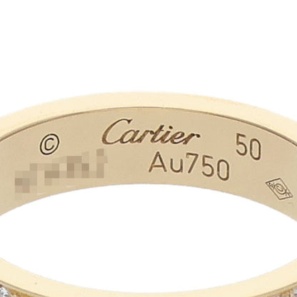 Cartier MINI LOVE RING K18YG Pave Diamond Ring Size US 5.5