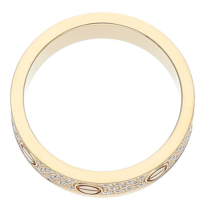Cartier MINI LOVE RING K18YG Pave Diamond Ring Size US 5.5