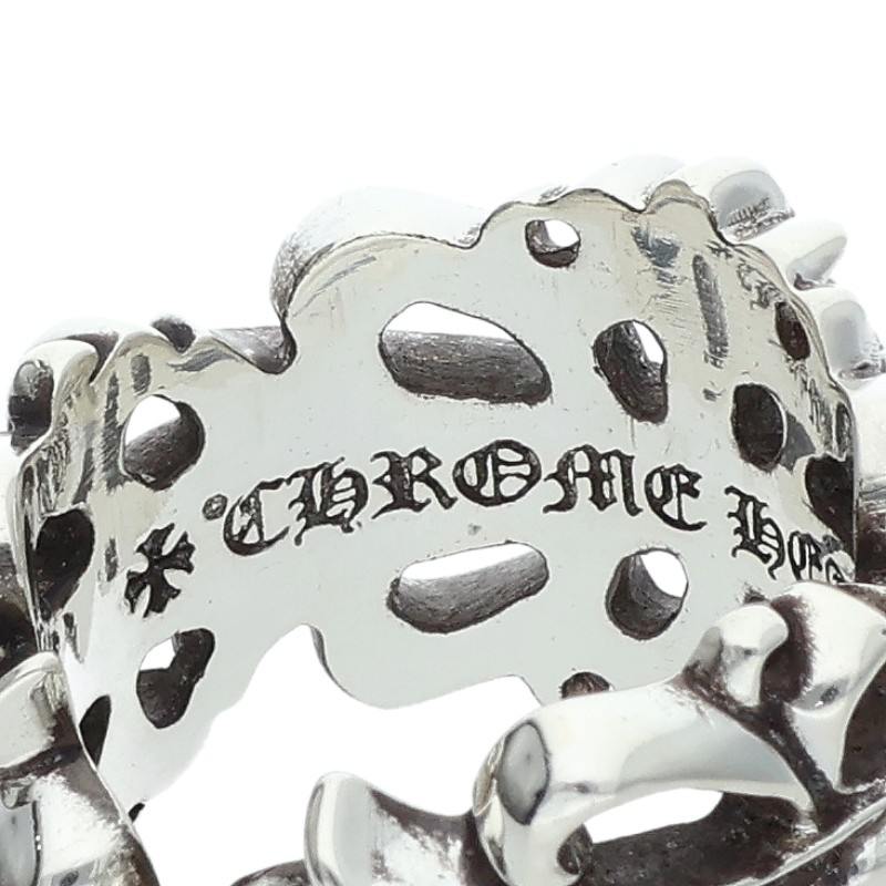Chrome Hearts Double Floral Cross Ring Size ONE SIZE Silver