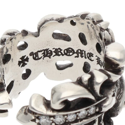 Chrome Hearts DBL FLRL CRS P D Silver Ring Size ONE SIZE