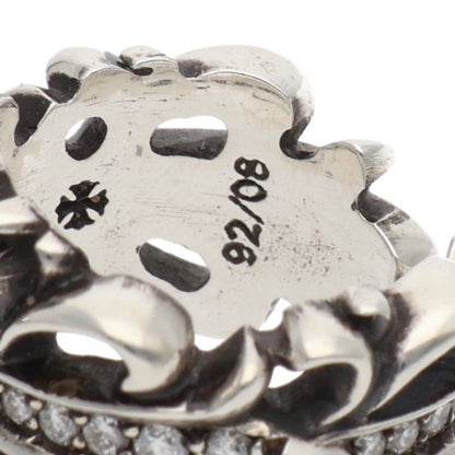 Chrome Hearts DBL FLRL CRS P D Silver Ring Size ONE SIZE