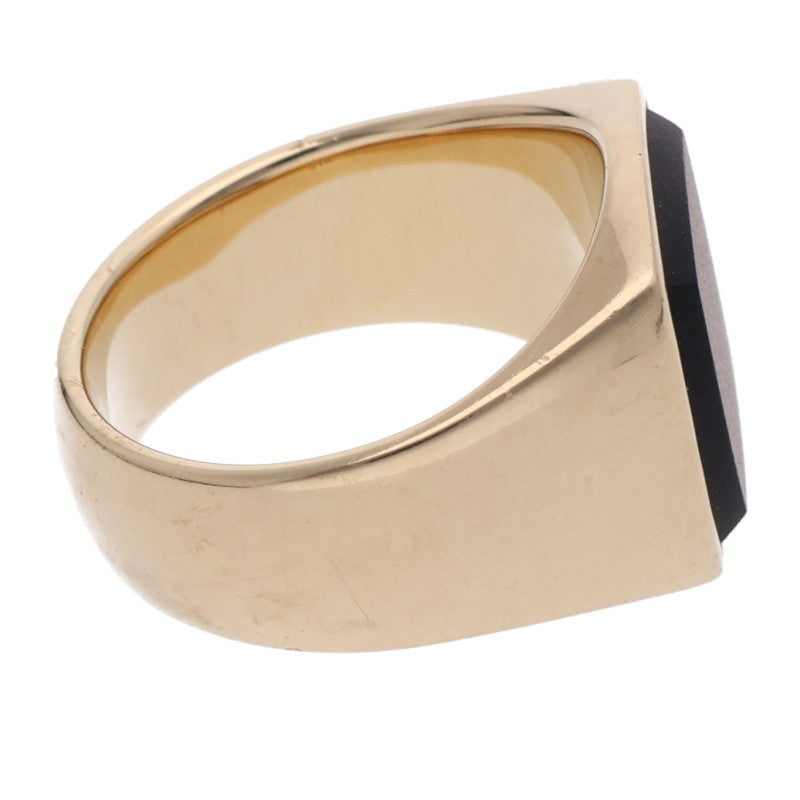 TOM WOOD Kay Ring 9K Gold Onyx Ring Gold/Black Size JP 14