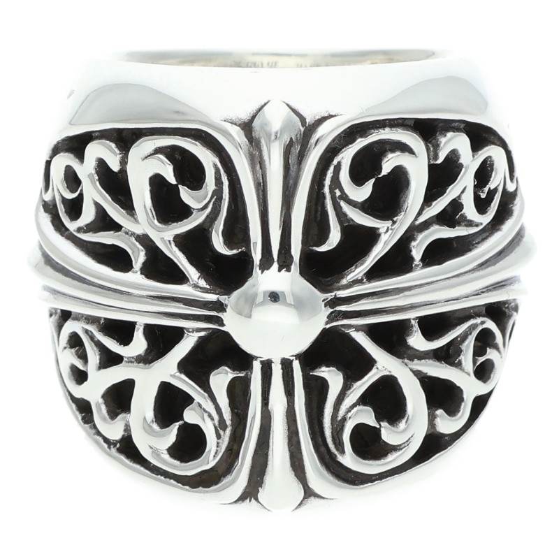 Chrome Hearts CLASSIC OVAL Cross Silver Ring Size ONE SIZE