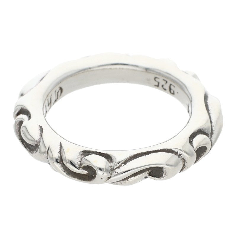 Chrome Hearts SCRL BAND Silver Ring 925 Size ONE SIZE
