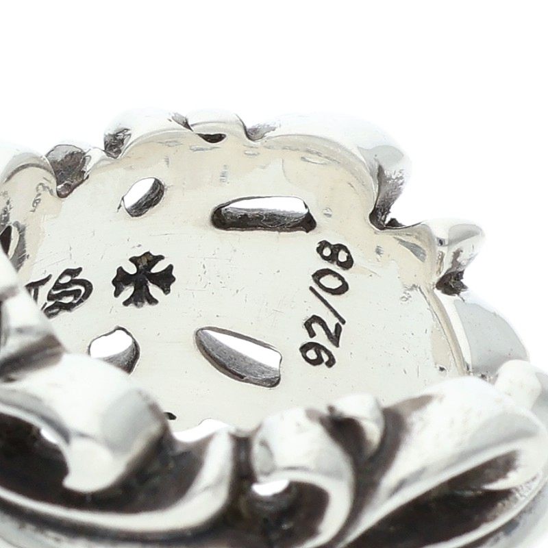 Chrome Hearts DBL FLRL CRS Silver Ring Size ONE SIZE