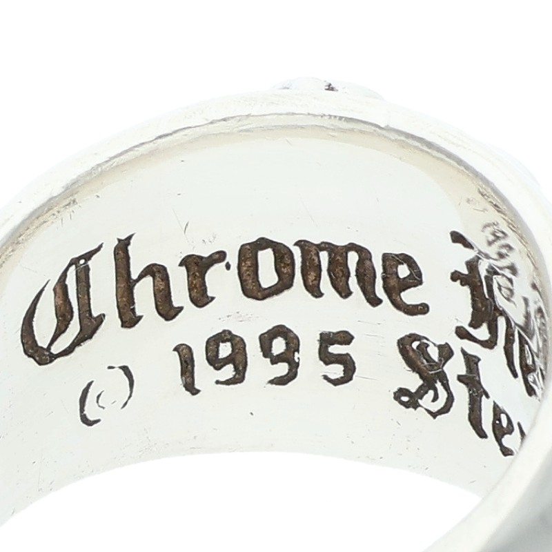 Chrome Hearts HEART IN BAND Silver Ring Size JP 11.5